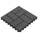 Terrasse Flise 11 pcs Grå 30 x 30 cm WPC