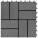 Terrasse Flise 11 pcs Grå 30 x 30 cm WPC