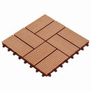 Terrasse Flise 11 pcs Teaktræ 30 x 30 cm WPC