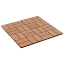 Terrasse Flise 11 pcs Teaktræ 30 x 30 cm WPC