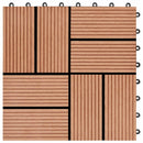 Terrasse Flise 11 pcs Teaktræ 30 x 30 cm WPC