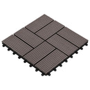 Terrasse Flise 11 pcs Mørk Brun 30 x 30 cm WPC