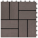 Terrasse Flise 11 pcs Mørk Brun 30 x 30 cm WPC