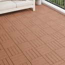 Terrasse Flise 3D-design 11 pcs Lys Brun 30 x 30 cm WPC