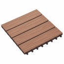 Terrasse Flise 3D-design 11 pcs Lys Brun 30 x 30 cm WPC