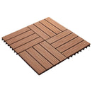 Terrasse Flise 3D-design 11 pcs Lys Brun 30 x 30 cm WPC