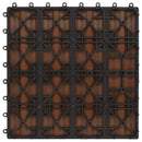 Terrasse Flise 3D-design 11 pcs Lys Brun 30 x 30 cm WPC