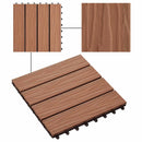Terrasse Flise 3D-design 11 pcs Lys Brun 30 x 30 cm WPC