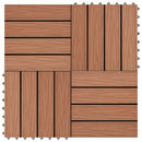 Terrasse Flise 3D-design 11 pcs Lys Brun 30 x 30 cm WPC