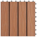 Terrasse Flise 3D-design 11 pcs Lys Brun 30 x 30 cm WPC