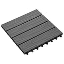 Terrasse Flise 3D-design 11 pcs Grå 30 x 30 cm WPC