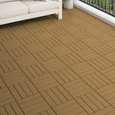 Terrasse Flise 3D-design 11 pcs Teaktræ 30 x 30 cm WPC