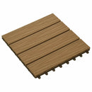 Terrasse Flise 3D-design 11 pcs Teaktræ 30 x 30 cm WPC