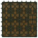Terrasse Flise 3D-design 11 pcs Teaktræ 30 x 30 cm WPC