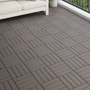 Terrasse Flise 3D-design 11 pcs Mørk Brun 30 x 30 cm WPC