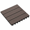Terrasse Flise 3D-design 11 pcs Mørk Brun 30 x 30 cm WPC