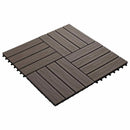 Terrasse Flise 3D-design 11 pcs Mørk Brun 30 x 30 cm WPC