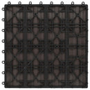 Terrasse Flise 3D-design 11 pcs Mørk Brun 30 x 30 cm WPC
