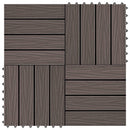 Terrasse Flise 3D-design 11 pcs Mørk Brun 30 x 30 cm WPC