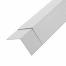 terrassevinkellister 5 stk. aluminium 170 cm sølvfarvet