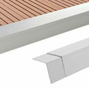 terrassevinkellister 5 stk. aluminium 170 cm sølvfarvet