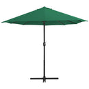 parasol med aluminiumsstang 460x270 cm grøn