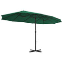 parasol med aluminiumsstang 460x270 cm grøn