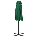 parasol med aluminiumsstang 460x270 cm grøn
