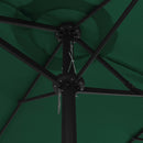 parasol med aluminiumsstang 460x270 cm grøn