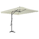 parasol 250x250 cm stålstang sandfarvet