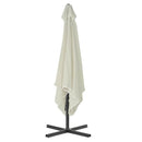 parasol 250x250 cm stålstang sandfarvet
