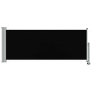 sammenrullelig sidemarkise til terrassen 100 x 300 cm sort