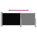 sammenrullelig sidemarkise til terrassen 100 x 300 cm sort