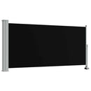 sammenrullelig sidemarkise til terrassen 120 x 300 cm sort