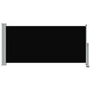 sammenrullelig sidemarkise til terrassen 120 x 300 cm sort