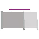 sammenrullelig sidemarkise til terrassen 120 x 300 cm grå