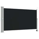 sammenrullelig sidemarkise til terrassen 140 x 300 cm sort