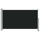 sammenrullelig sidemarkise til terrassen 140 x 300 cm sort