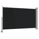 sammenrullelig sidemarkise til terrassen 140 x 300 cm sort