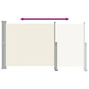 sammenrullelig sidemarkise til terrassen 140 x 300 cm creme