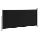 sammenrullelig sidemarkise 140x300 cm sort