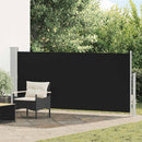sammenrullelig sidemarkise 140x300 cm sort
