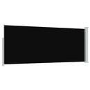 sammenrullelig sidemarkise 120 x 300 cm sort