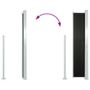 sammenrullelig sidemarkise 120 x 300 cm sort