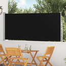 sammenrullelig sidemarkise 117x300 cm sort
