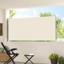 sammenrullelig sidemarkise 120x300 cm cremefarvet