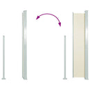 sammenrullelig sidemarkise 120x300 cm cremefarvet