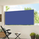 sammenrullelig sidemarkise 117x300 cm blå
