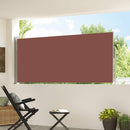 sammenrullelig sidemarkise 117x300 cm brun