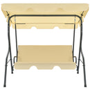 gyngesofa til haven 170x110x153 cm cremefarvet